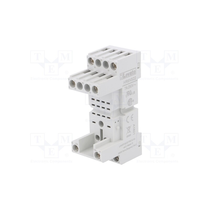 1 pcs x LOVATO ELECTRIC - HR1XS024S - Socket, PIN: 5, 10A, 250VAC, for DIN rail mounting