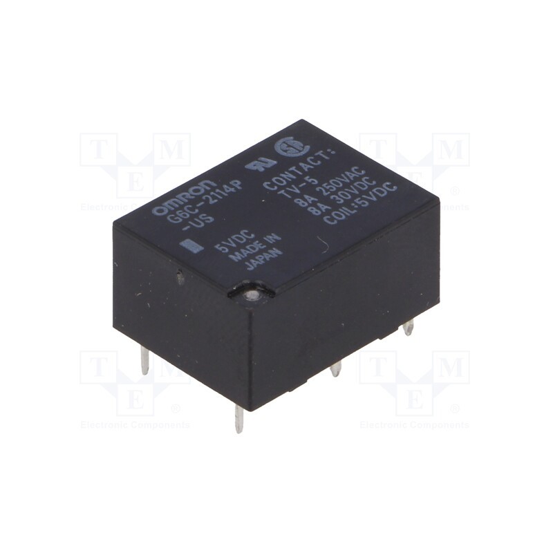 1 pcs x OMRON OCB - G6C-2114P-US 5VDC - Relay: electromagnetic, SPST-NO + SPST-NC, Ucoil: 5VDC, 8A/250VAC