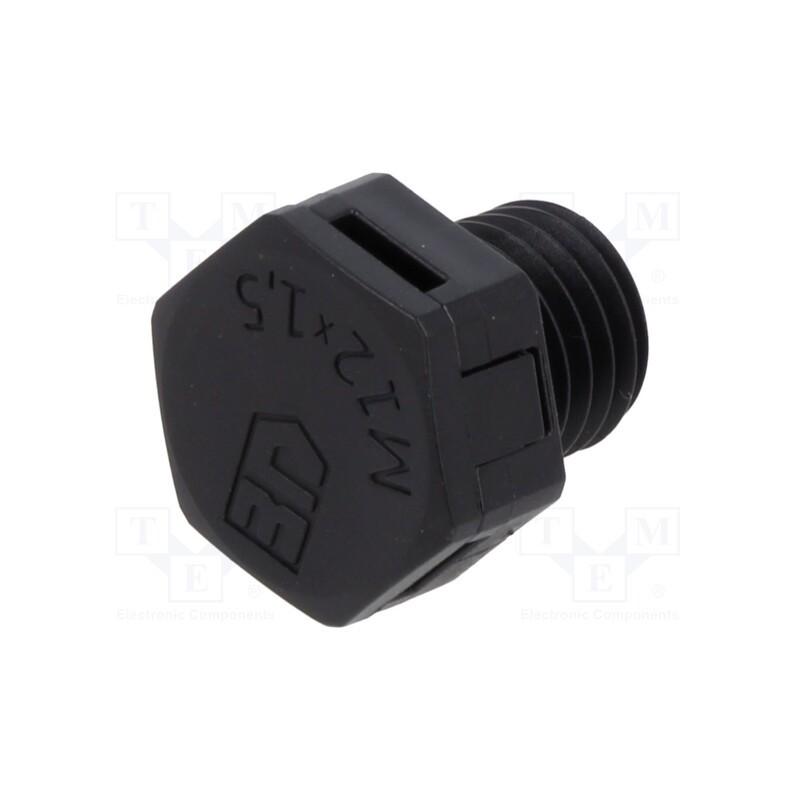 1 pcs x FIBOX - GVPPA M12L 9005 - Pressure compensation device, IP68, Thread: M12, Body: black, 10mm