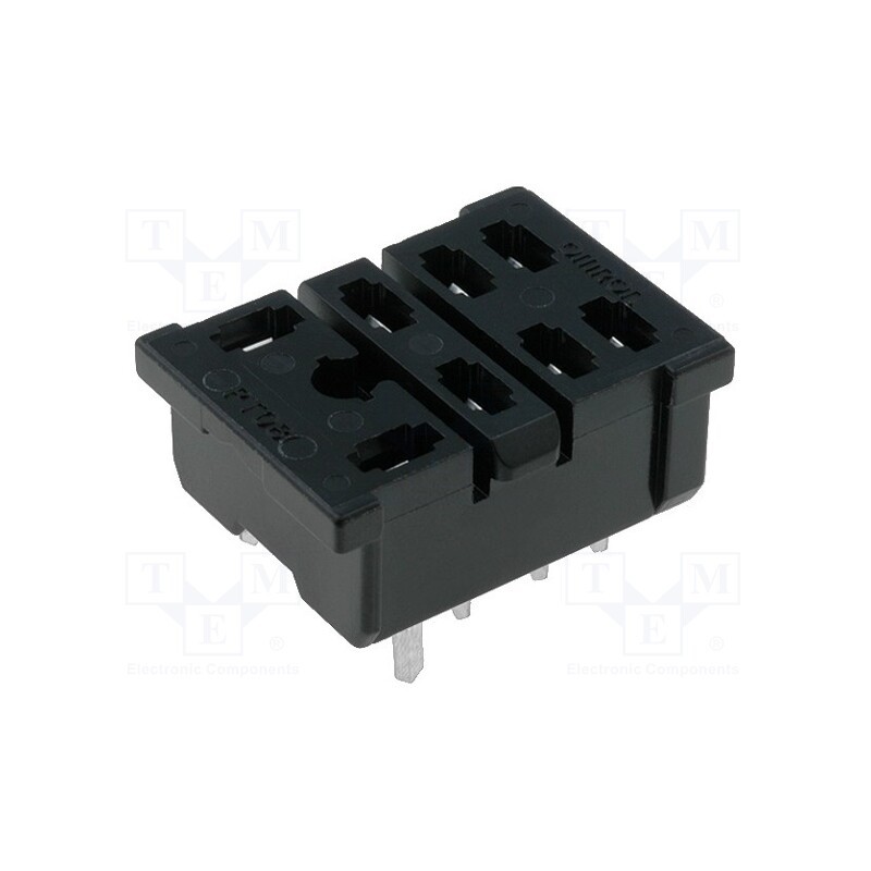 1 pcs x OMRON - PT08-0 - Socket, PIN: 8, 15A, 250VAC, H: 12mm, W: 22mm, PCB, for PCB, Series: LY2