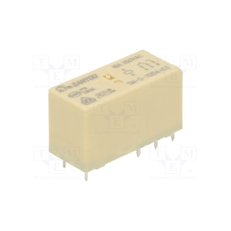 1 pcs x SANYOU - SM-S-112D4-C1 - Relay: electromagnetic, SPDT, Ucoil: 12VDC, Icontacts max: 16A