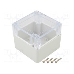 1 pcs x KRADEX - ZP90.90.75JPH TM ABS-PC - Enclosure: multipurpose, X: 90mm, Y: 90mm, Z: 75mm, ZP, ABS, gasket