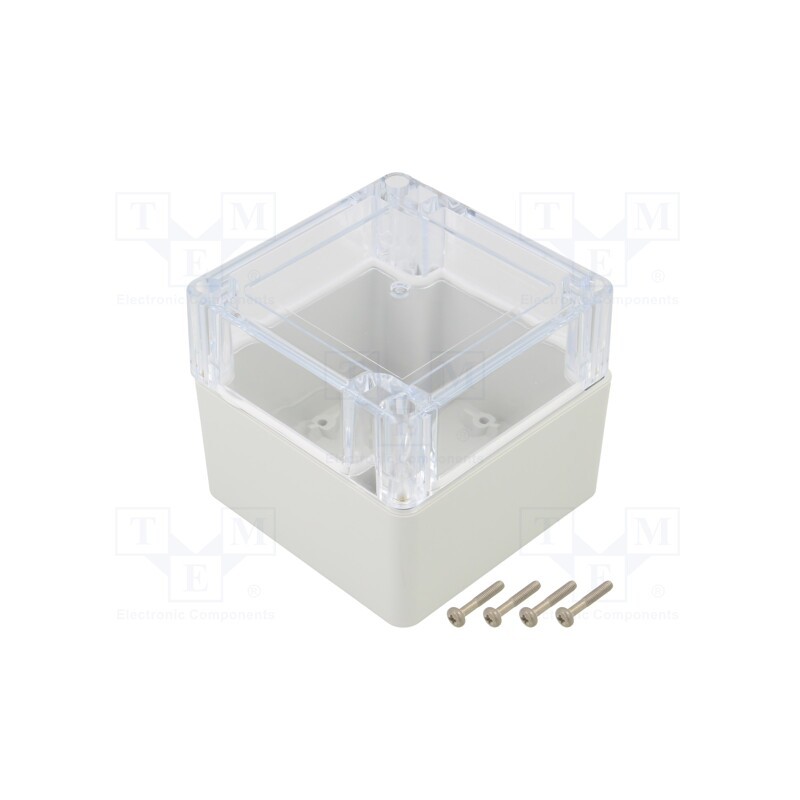 1 pcs x KRADEX - ZP90.90.75JPH TM ABS-PC - Enclosure: multipurpose, X: 90mm, Y: 90mm, Z: 75mm, ZP, ABS, gasket