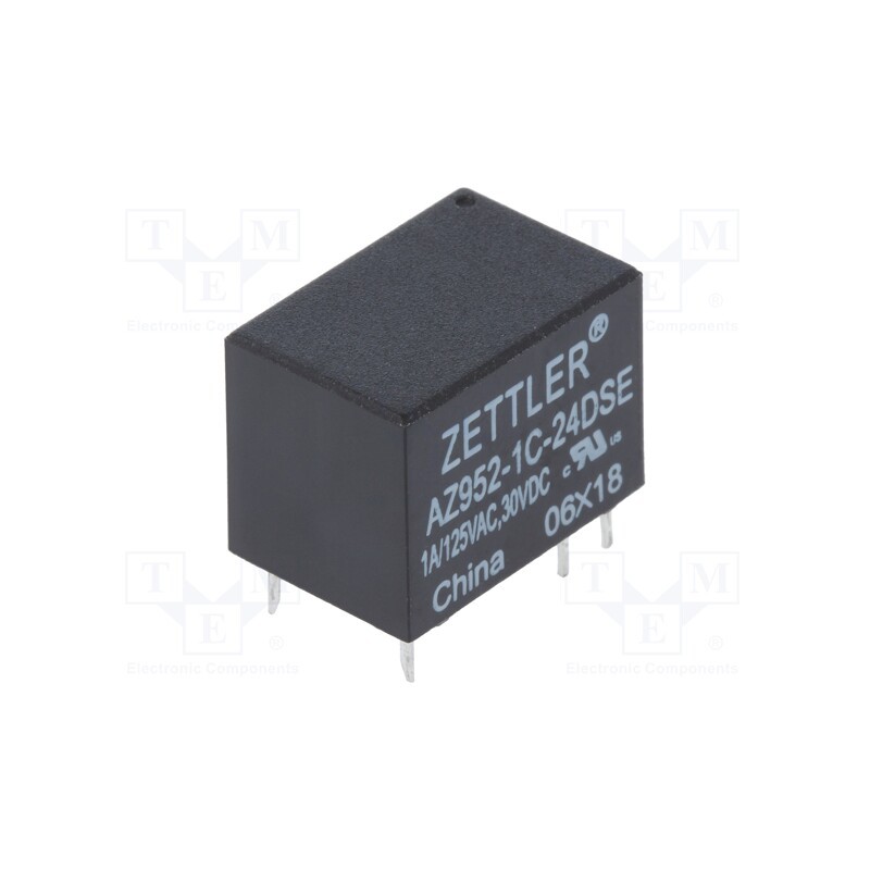 2 pcs x ZETTLER - AZ952-1C-24DSE - Relay: electromagnetic, SPDT, Ucoil: 24VDC, 1A, 1A/125VAC, 1A/30VDC