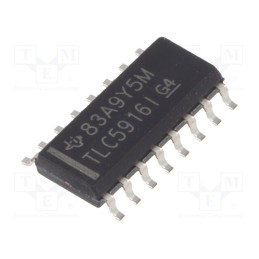 1 pcs x TEXAS INSTRUMENTS - TLC5916ID - IC: driver, LED driver, SO16, 20V, Ch: 8, thermal protection, 120mA