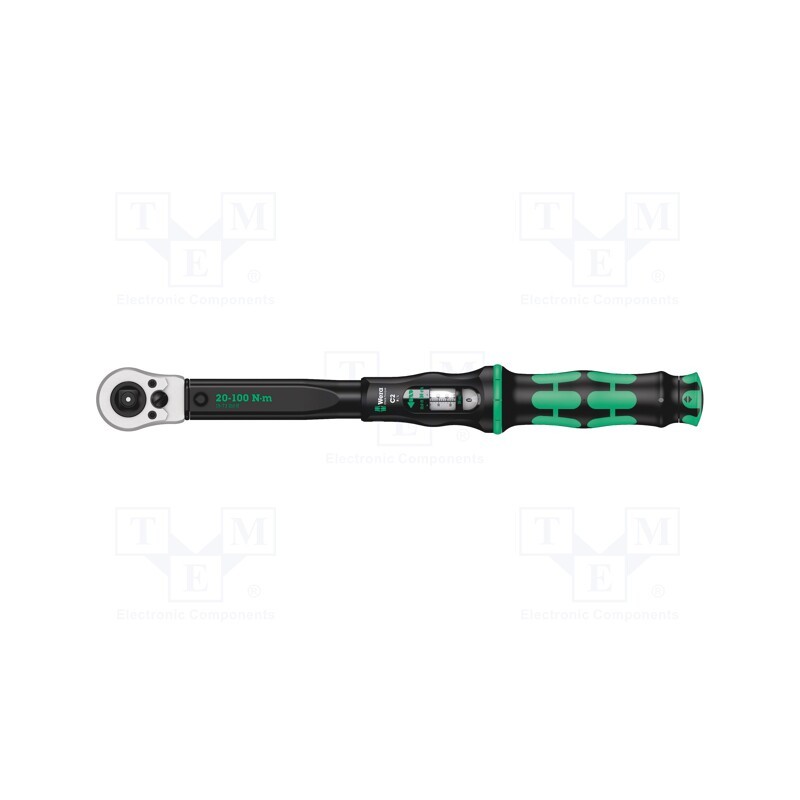 1 pcs x WERA - 5075625001 - Wrench, torque,adjustable, 405mm, 20÷100Nm, Mounting: 1/2'