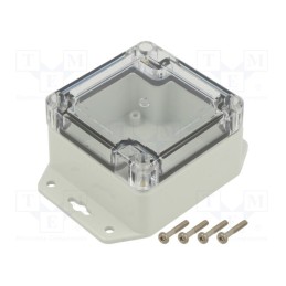 1 pcs x KRADEX - ZP75.75.45SUJP TM PC - Enclosure: multipurpose, X: 75mm, Y: 75mm, Z: 45mm, ZP, polycarbonate