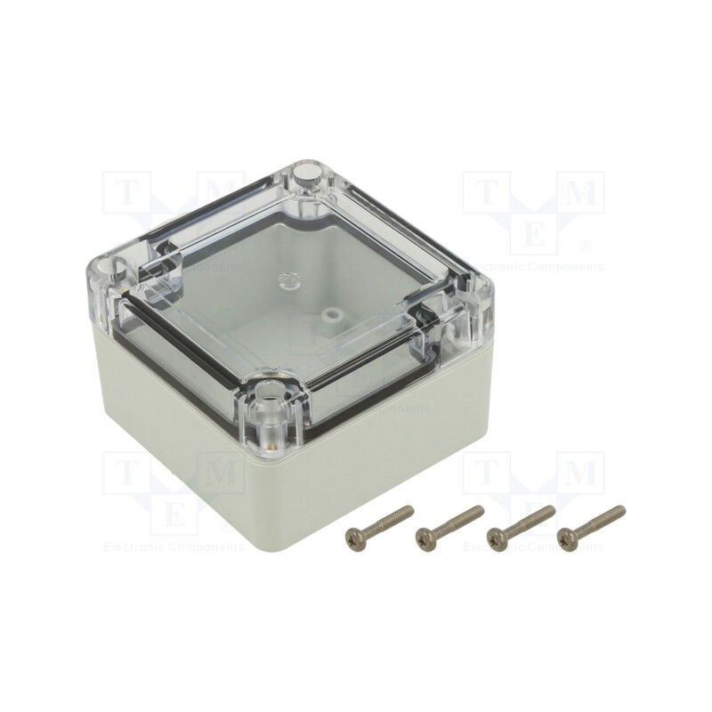 1 pcs x KRADEX - ZP75.75.45SJP TM PC - Enclosure: multipurpose, X: 75mm, Y: 75mm, Z: 45mm, ZP, polycarbonate