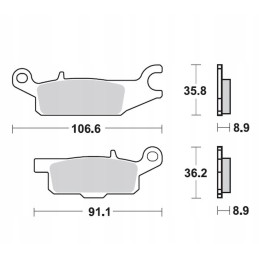 Prox rear brake pads yfm700f grizzly 07 15