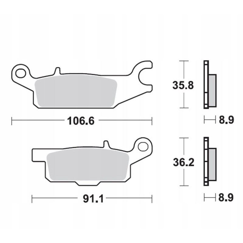 Prox rear brake pads yfm700f grizzly 07 15