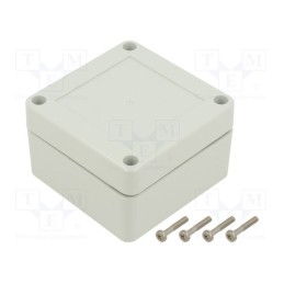1 pcs x KRADEX - ZP75.75.45SJ TM PC - Enclosure: multipurpose, X: 75mm, Y: 75mm, Z: 45mm, ZP, polycarbonate