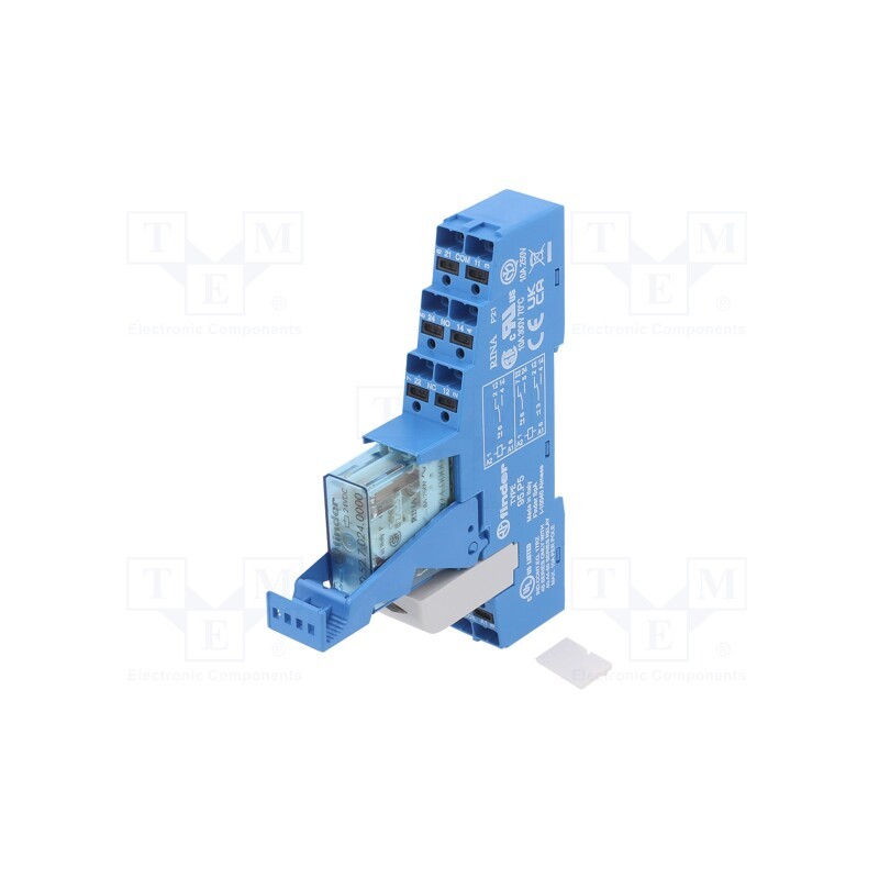 1 pcs x FINDER - 48.P5.7.024.0050SPA - Relay: interface, DPDT, Ucoil: 24VDC, 8A, 8A/250VAC, Series: 48.P5