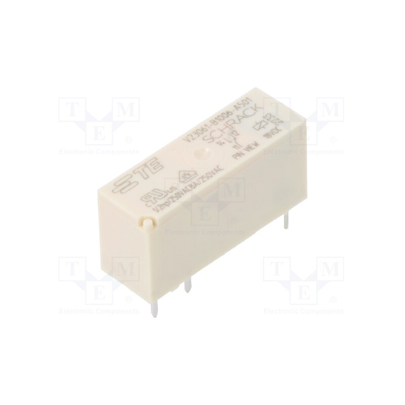 1 pcs x TE Connectivity - 2-1393222-3 - Relay: electromagnetic, SPDT, Ucoil: 18VDC, 8A, 8A/240VAC, 8A/30VDC