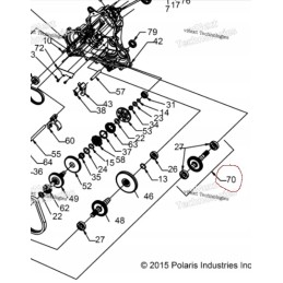 Front axle of output shafts Polaris 3235506