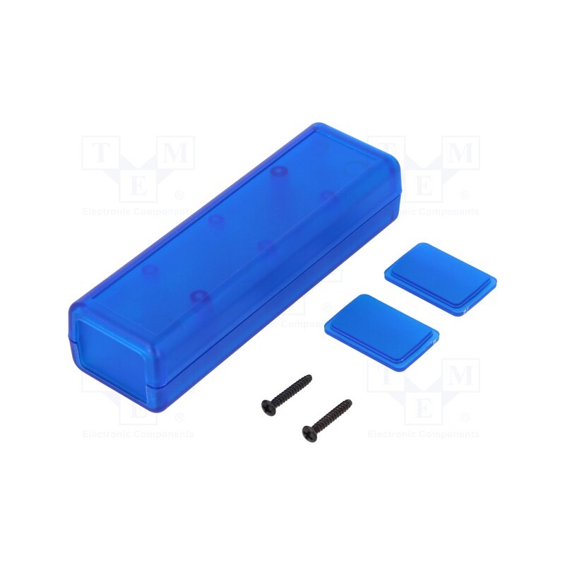 1 pcs x HAMMOND - 1593DTBU - Enclosure: with panel, 1593, X: 36mm, Y: 114mm, Z: 25mm, ABS