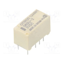 1 pcs x OMRON - G6SU-2 3VDC - Relay: electromagnetic, DPDT, Ucoil: 3VDC, Icontacts max: 2A, PCB
