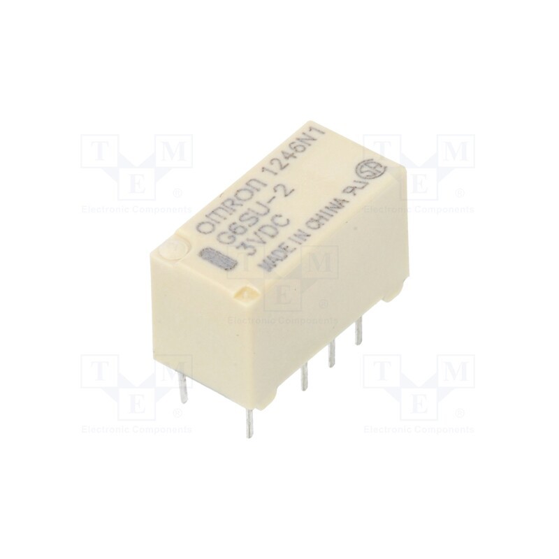 1 pcs x OMRON - G6SU-2 3VDC - Relay: electromagnetic, DPDT, Ucoil: 3VDC, Icontacts max: 2A, PCB