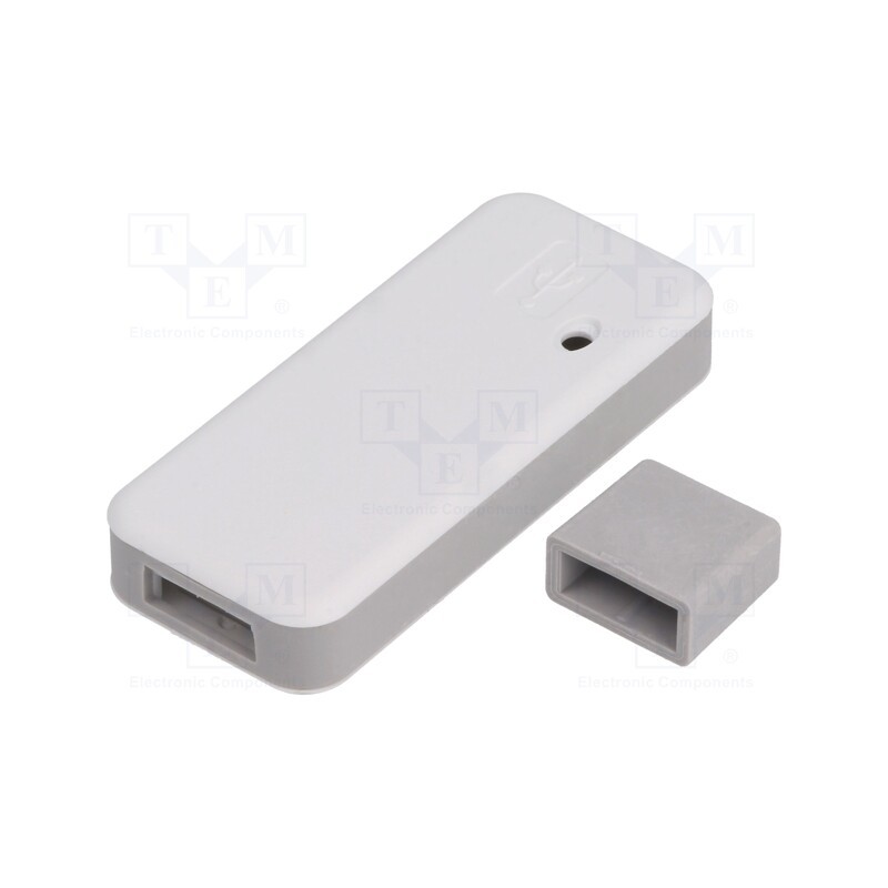 1 pcs x TEKO - TEK-USB.30 - Enclosure: for USB, X: 25mm, Y: 58mm, Z: 10mm, TEK-BERRY, light grey