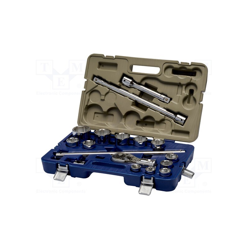 1 set x IRIMO - 139-17-4 - Wrenches set, 6-angles,socket spanner, Mounting: 3/4', 17pcs.