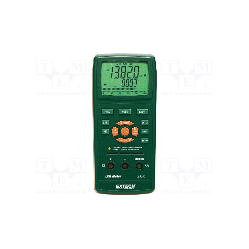 1 pcs x EXTECH - LCR200 - LCR meter, LCD, 20Ω,200Ω,2kΩ,20kΩ,200kΩ,2MΩ,20MΩ,200MΩ, LCR205