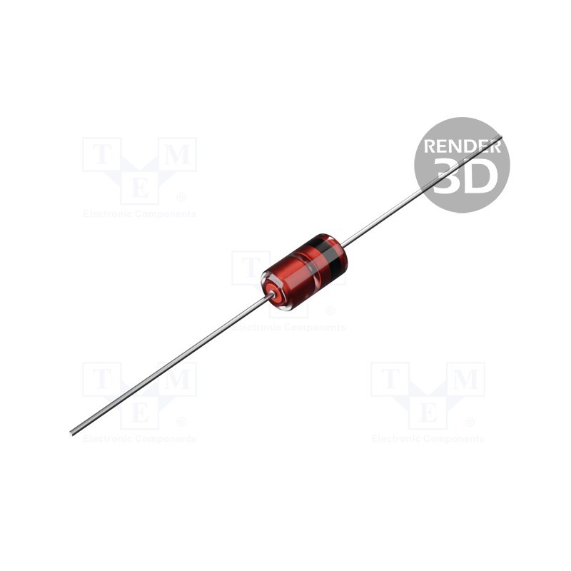 1 pcs x ONSEMI - 1N4448TR - Diode: switching, THT, 100V, 300mA, Ifsm: 4A, DO35, Ufmax: 1V, Ir: 50uA