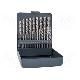 1 set x ALPEN-MAYKESTAG - 100625100 - Drill set, for metal, high speed steel cobalt HSS-E, metal case