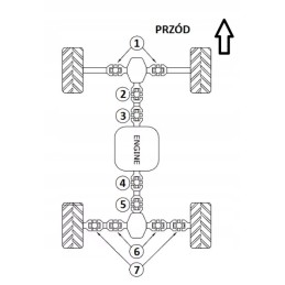 Arctic Cat suzuki yamaha 19 1003 shaft cross member