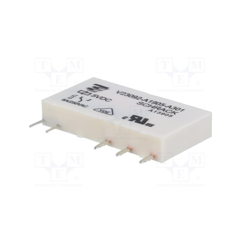 1 pcs x TE Connectivity - 5-1393236-7 - Relay: electromagnetic, SPDT, Ucoil: 5VDC, Icontacts max: 6A, PCB