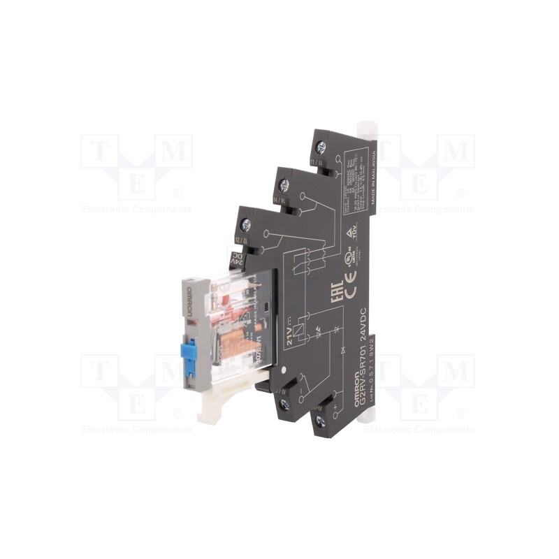 1 pcs x OMRON - G2RV-SR701 DC24 - Relay: interface, SPDT, Ucoil: 24VDC, 6A, 6A/250VAC, 6A/30VDC, 100mΩ