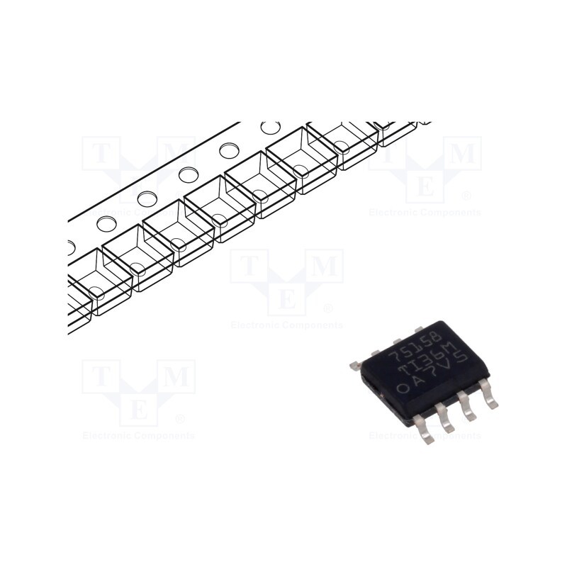 1 pcs x TEXAS INSTRUMENTS - SN75158DR - IC: interface, line driver, RS422, 10000kbps, SOIC8, 4.75÷5.25VDC