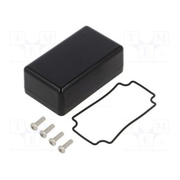 1 pcs x HAMMOND - 1551WHBK - Enclosure: multipurpose, X: 35mm, Y: 60mm, Z: 22mm, 1551W, black