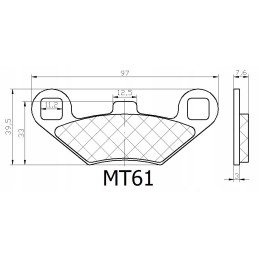 Makland mt61 brake pads polaris sportsman f