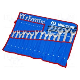 1 set x KING TONY - 1226MRN - Wrenches set, combination spanner, 26pcs.