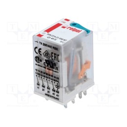 1 pcs x RELPOL - R4N-2014-23-1048-WT - Relay: electromagnetic, 4PDT, Ucoil: 48VDC, Icontacts max: 6A, 0.9W