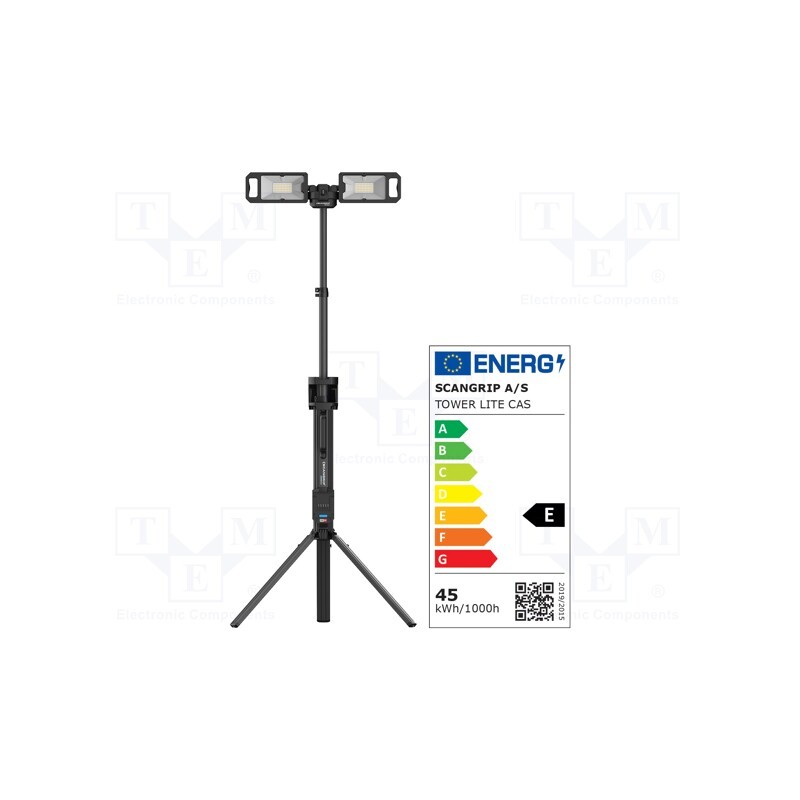 1 pcs x SCANGRIP - TOWER 5 CONNECT - Lamp: working, 6500K, IP30, 2500lm,5000lm, -10÷40°C, 18VDC, 45W