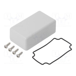 1 pcs x HAMMOND - 1551WHGY - Enclosure: multipurpose, X: 35mm, Y: 60mm, Z: 22mm, 1551W, light grey
