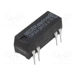 1 pcs x MEDER - DIP24-2A72-21D - Relay: reed switch, DPST-NO, Ucoil: 24VDC, 1A, max.200VDC, 290mW