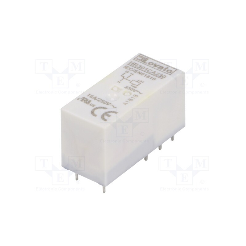 1 pcs x LOVATO ELECTRIC - HR301CA230 - Relay: electromagnetic, SPDT, Ucoil: 230VAC, 16A, 16A/250VAC, 100mΩ