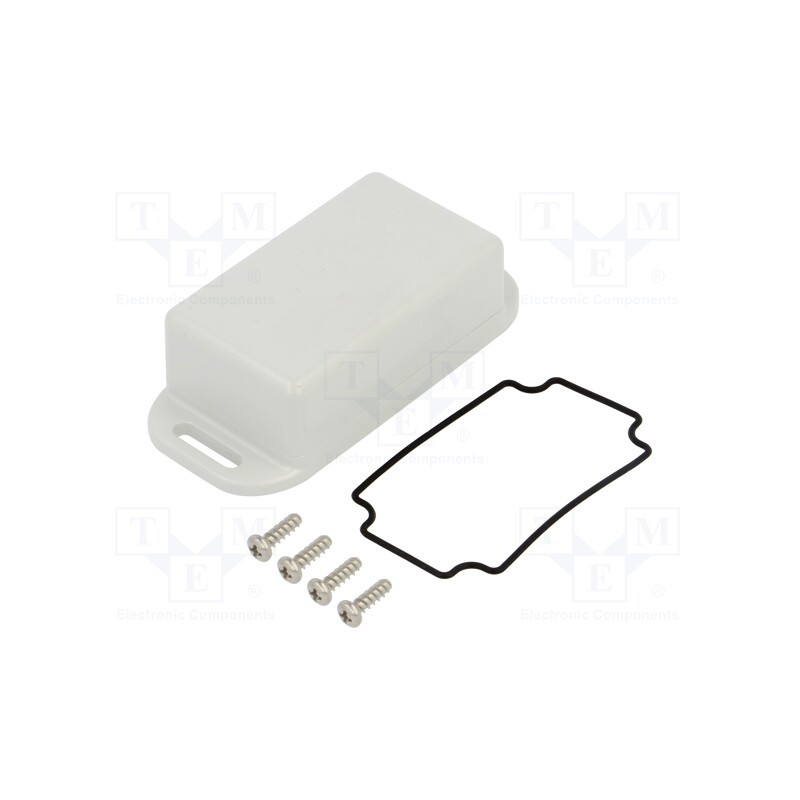 1 pcs x HAMMOND - 1551WHFLGY - Enclosure: multipurpose, X: 35mm, Y: 60mm, Z: 22mm, with fixing lugs