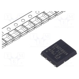 1 pcs x TEXAS INSTRUMENTS - CSD18514Q5AT - Transistor: N-MOSFET, unipolar, 40V, 50A, 74W, VSONP8, 5x6mm