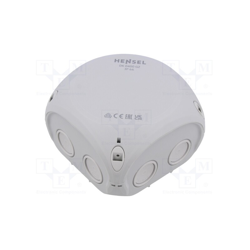 1 pcs x HENSEL - 62000150 - Enclosure: junction box, X: 104mm, Y: 104mm, Z: 70mm, IP66, grey