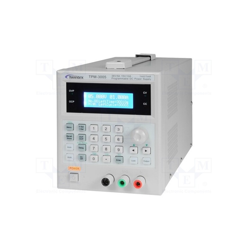1 pcs x TWINTEX - TPM-3005 - Power supply: programmable laboratory, Ch: 1, 0÷36VDC, 0÷10A