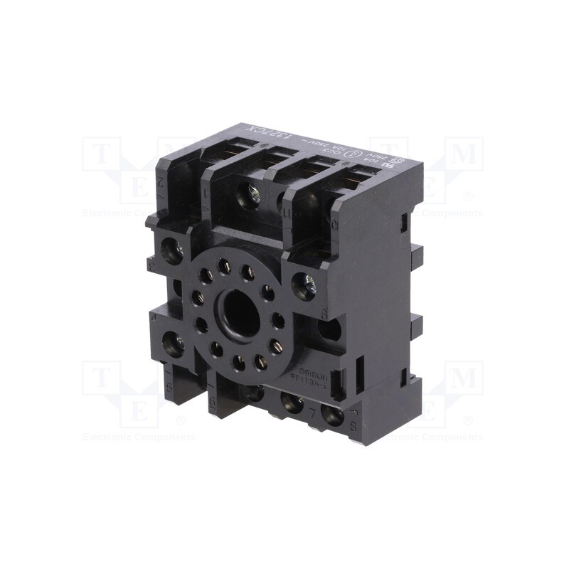 1 pcs x OMRON - PF113A-E - Socket, for DIN rail mounting, Series: MKS