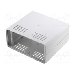 1 pcs x MASZCZYK - KM-85B GY - Enclosure: with panel, vented, X: 180mm, Y: 160mm, Z: 85mm, ABS, grey
