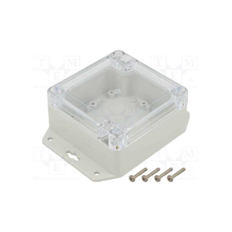 1 pcs x KRADEX - ZP90.90.45UJPH TM PC - Enclosure: multipurpose, X: 90mm, Y: 90mm, Z: 45mm, ZP, polycarbonate
