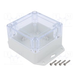 1 pcs x KRADEX - ZP90.90.60UJPH TM PC - Enclosure: multipurpose, X: 90mm, Y: 90mm, Z: 60mm, ZP, polycarbonate
