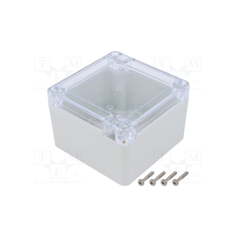 1 pcs x KRADEX - ZP90.90.60JPH TM PC - Enclosure: multipurpose, X: 90mm, Y: 90mm, Z: 60mm, ZP, polycarbonate