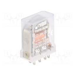 1 pcs x RELPOL - R2M-2012-23-1024 - Relay: electromagnetic, DPDT, Ucoil: 24VDC, Icontacts max: 10A