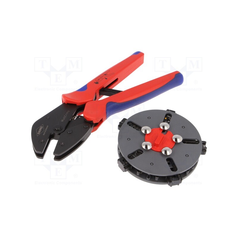 1 set x KNIPEX - 97 33 02 - Tool: for crimping, non-insulated terminals,ring tube terminal