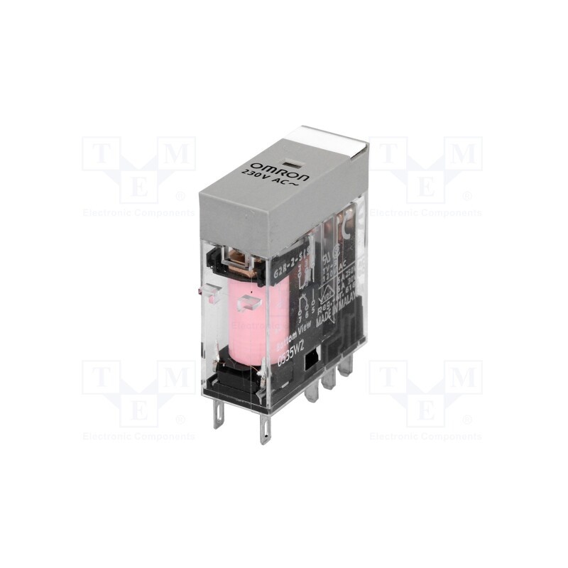 1 pcs x OMRON - G2R-2-S 230VAC (S) - Relay: electromagnetic, DPDT, Ucoil: 230VAC, Icontacts max: 5A